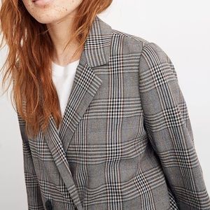 Madewell Charcoal Checkered Blazer👩‍💼